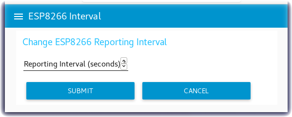 Reporting interval form